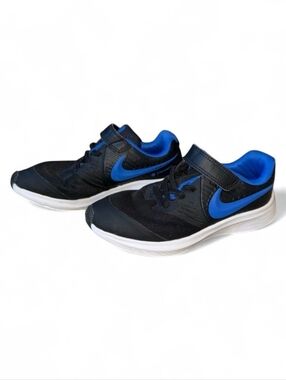 Kids Black and Blue Athletic Sneakers - Nike